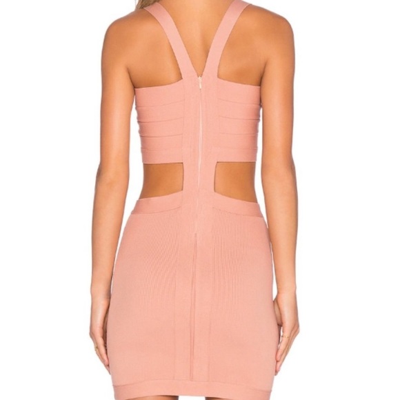 NBD Tan Bandage Cut Out Mini Dress Small - Picture 6 of 7